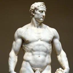 muscular greek statue that looks like benjamin netanyahu