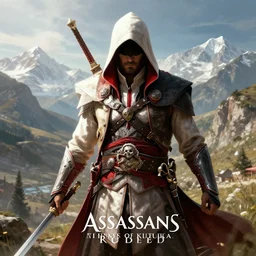 kurdish! assassins creed game in the mountains of kurdistan!, concept art, digital painting, highly detailed, 8 k, high definition