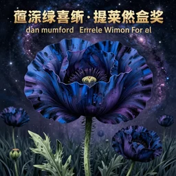 detailed, intricate blue black and purple papaverum flower on the field, nebula, galaxy in the sky, winning award masterpiece, fantastically beautiful, illustration, aestheticly inspired dan mumford, upscale with anguissola sofonisba work, artstation, 8 k