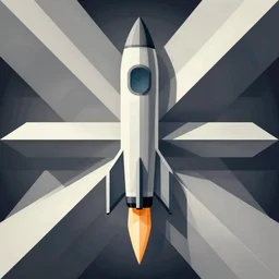 symmetry!! vector poster art geometric shapes rocket, centred, detailed, median photoshop filter vector behance, hd by artgerm, by rhads, makoto shinkai and lois van baarle