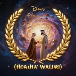 khalid bin walid battle surrounded by nebula, highly detailed, gold filigree, romantic storybook fantasy, soft cinematic lighting, award, disney concept art watercolor illustration by mandy jurgens and alphonse mucha and alena aenami, pastel color palette, featured on artstation