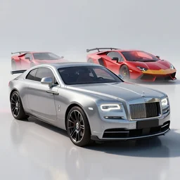 a rolls - royce sports model. aggressive lines. ferrari - like. lamborghini - like. 3 d render. cinema 4 d
