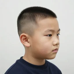 bowers is a large boy. he wears his hair in a crewcut