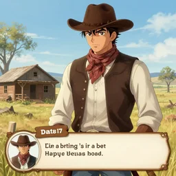 gameplay of dating sim set in 1 8 3 7 old west