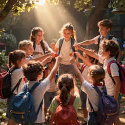 everyone dropping their kids off at school on top of each other, bad physics, soft body rendering, simulation