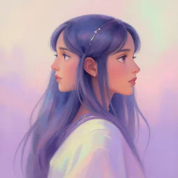 side - profile painted portrait, maya ali as a sorcerer, fantastically pastel colors, octane render, matte painting concept art, official fanart behance hd artstation by jesper ejsing, by rhads and makoto shinkai and lois van baarle and ilya kuvshinov and rossdraws