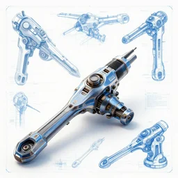 a digital concept art of future fix tool equipment, by john harris, greg rutkowski, weta and jama jurabaev, sci - fi, blue print, futuresynth, ultra clear detailed. octane render.