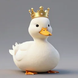 A duck wearing a crown, snide expression on his face, sitting on a throne, digital art, artstation, Mandy Jurgens, CGSociety, WLOP
