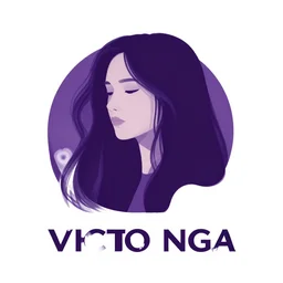 a wandering mind, logo, simple white background victo ngai, kilian eng, purple palette