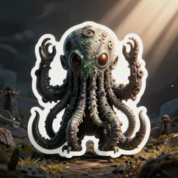 cute cthulhu sticker art