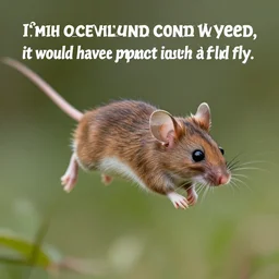 if mice could fly, it would have a profound impact on the world. for one thing, they would no longer be considered pests. instead, they would be seen as adorable creatures that can fly. this would change the way we think about them and how we treat them.
