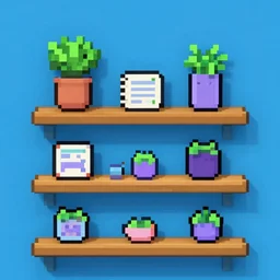 pixelart shelf