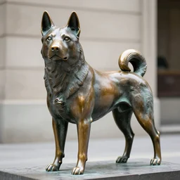 Doge as a bronze sculpture