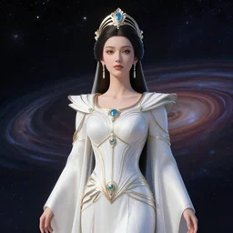 portrait of the powerful empress of the solar system in the style of gerald brom. glowing, ornate and intricate, stunning, dynamic lighting, intricate and detailed.