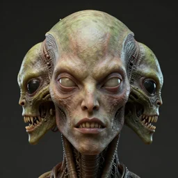 skin concept heads venus flytrap symmmetric face without eyes, headshot portrait, uv map texture, alien, biopunk, plant predator, predator, teeth, many details, guyver style, 3 d, cinematic, hyper realism, high detail, trending on artstation, sharp, hyperrealistic, octane render, art by hans giger