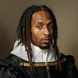 Renaissance portrait of Playboi Carti, detailed, realistic