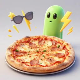 🤣🍕😎⚡👾🛸. Digital art. Masterpiece. Trending. Artstation, CGsociety. HDR. 4k. Amazing incredible awesome awe-struck fantastic intriguing. Creative use of colors. Fantastic lighting.