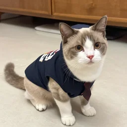a dog dressed like a cat