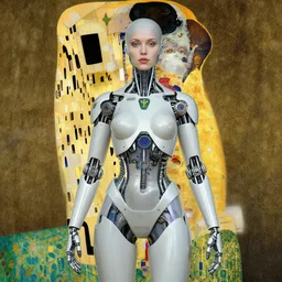 cybernetic female supersoldier, intricate detail, klimt, royo, whealan,