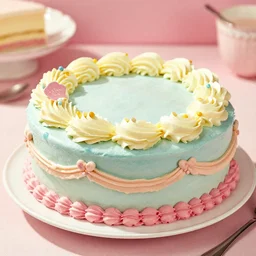 1950's cookbook photograph of fancy cake color