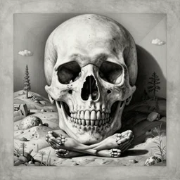meditation on death by Alex Grey and M. C. Escher collaboration