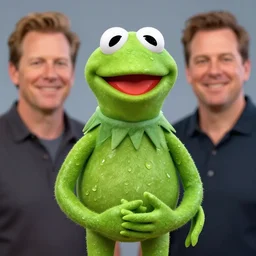 hyperrealistic rendering, shiny wet kermit by art of skinner and richard corben and jeff easley, product photography, action figure, sofubi, studio lighting, colored gels, rimlight, backlight
