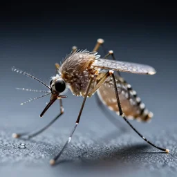 extremely detailed macro photograph of a mosquito, blur, glare, veins, transparency, bubbles, professional photography, studio, microscope