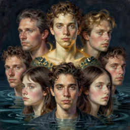 portrait, nightmare anomalies, water by dariusz zawadzki, kenneth blom, mental alchemy, james jean, pablo amaringo, naudline pierre, contemporary art, hyper detailed