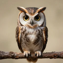 a alien owl, symmetrical