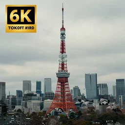 tokyo on a cloudy day, 8k award-winning photograph, cinematic, natural dull colors