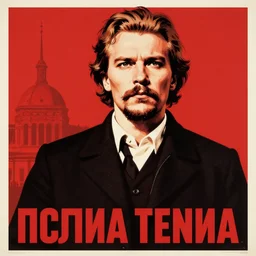 propaganda poster revolution communist millie bobby brown high detail year 1 9 4 4 russian letters lenin