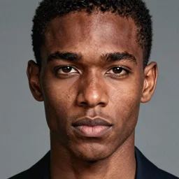 portrait of handsome black young male, high detail, clothes by giorgio armani, cleary see face, detailed eyes, by gaston bussiere, bayard wu, greg rutkowski, auguste bourotte, odd nerdrum, maxim verehin, dan dos santos, masterpiece, sharp focus, cinematic lightning