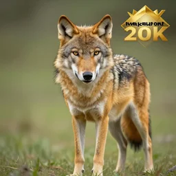 professional photograph of a tawny red wolf, high quality, hd, 8 k, 4 k, magnificent, award - winning, nature, nature photography, awe - inspiring, highly detailed, amazing