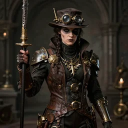 portrait of steampunk cultist