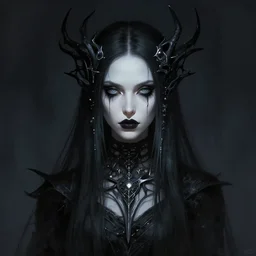 kerli koiv, sephiroth, darkwave, darksynth character portrait, sharp, digital matte painting, art by luis royo, greg rutkowski, wlop, dramatic lighting, trending on artstation