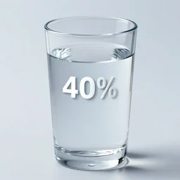 A glass of water 100 percent full of water, 4k, unreal engine