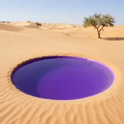 purple pool in desert