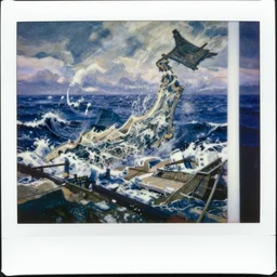 the march 2 0 1 1 tohoku earthquake and ensuing tsunami in northeastern japan, oil painting, polaroid, screenshot, photo