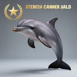 portrait of dolphin - human hybrid, studio lighting, award - winning