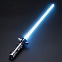 a lightsaber with an iridescent blade