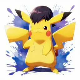 splatter paint, pokemon!!!!! mew!!!!!!!!!!!, gapmoe yandere grimdark, trending on pixiv fanbox, painted by makoto shinkai takashi takeuchi studio ghibli, akihiko yoshida, ken sugimori!!!!