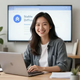 A happy Stable Diffusion user