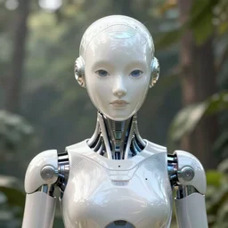 biomedical design of an attractive serene  android,  natural background out of focus,   cinematic lighting, intricate, elegant, super highly detailed, art station, concept art, smooth, sharp focus, no blur, no dof, extreme illustration,  Photorealism, HD quality, 8k resolution, cinema 4d, 3D, beautiful, delicate, art by artgerm and greg rutkowski and alphonse mucha and loish and WLOP