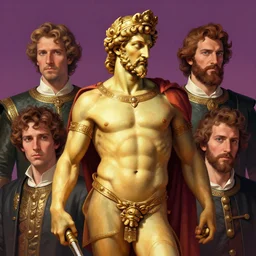 formal portrait of perseus. digital art by eugene de blaas, ross tran, and nasreddine dinet, vibrant color scheme, intricately detailed, in the style of romanticism. artstation, greg rutkowski