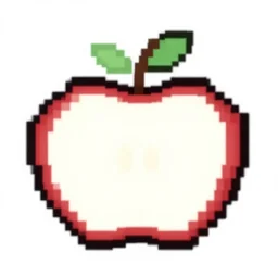 pixel art of a apple