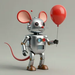 adventurer ( ( ( ( ( 1 9 5 0 s retro future robot android mouse rv balloon robot. muted colors. ) ) ) ) ) by jean baptiste monge!!!!!!!!!!!!!!!!!!!!!!!!! chrome red