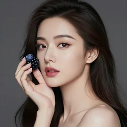 the portrait of an absurdly beautiful, graceful, elegant, sophisticated woman made of blueberries and blackberries, an ultrafine hyperdetailed illustration by kim jung gi, irakli nadar, intricate linework, bright colors, octopath traveler, final fantasy, unreal engine 5 highly rendered, global illumination, radiant light, detailed and intricate environment