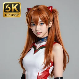 a studio photograph of a beautiful Asuka Langley, portrait by Ross Tran and WLOP, trending on Instagram, trending on ArtStation, trending on pixiv, ultra detailed, octane render, CGsociety, HDR, 8k, 4k, wallpaper