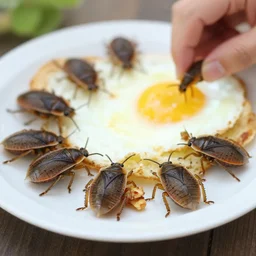 waterbugs eating breakfast,