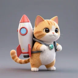 cat with a rocket backpack official character art by blizzard entertainment, overwatch 2020, all rights reserved, trending on artstation, daily deviation, octane render, unreal engine 5, HQ, 8k scan